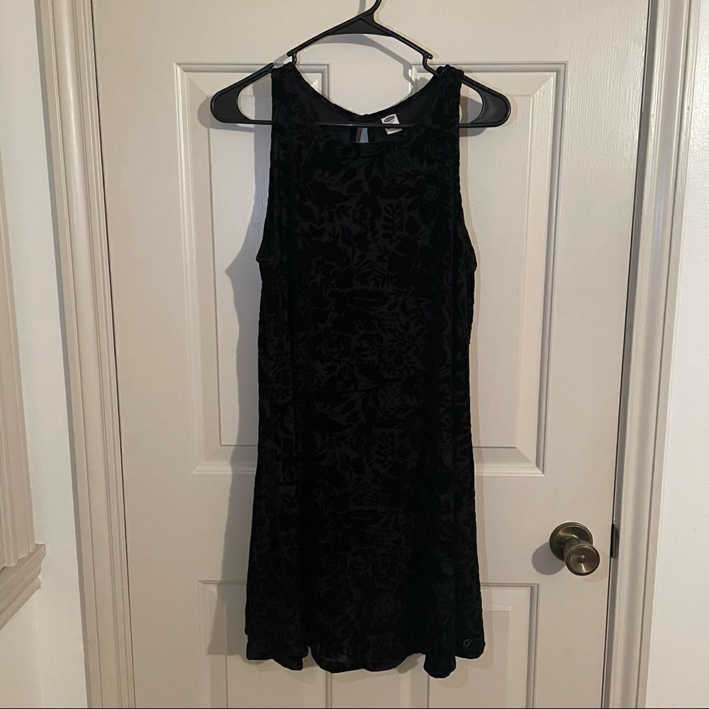 Ole Navy Black Velvet Dress - S